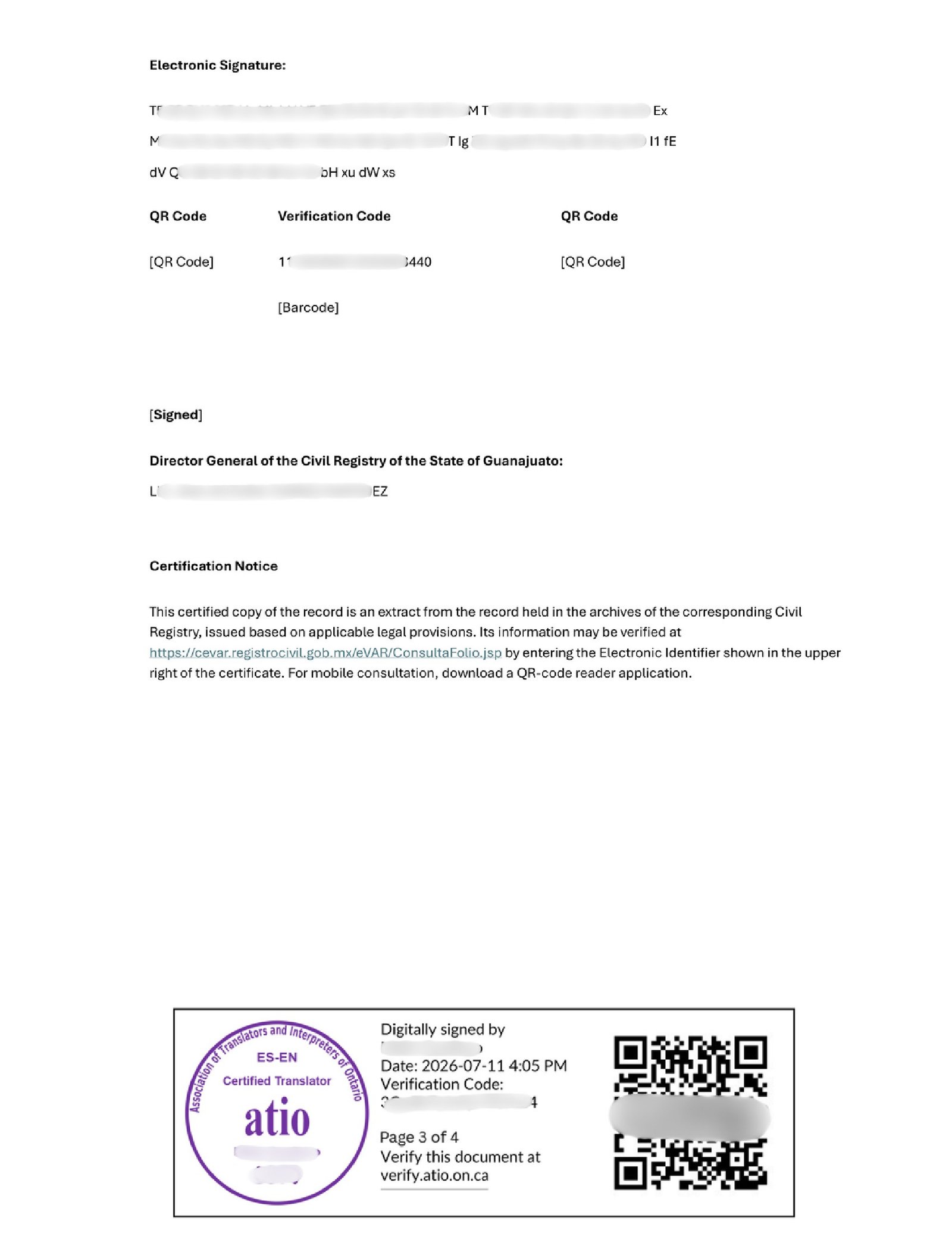 certified translation sample — page 3 of 4